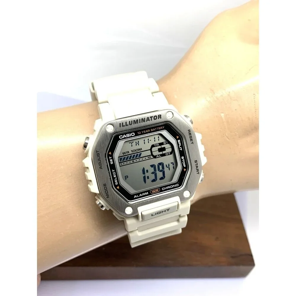 Casio Men's Watch MWD110H-8AV Off-White Resin Strap Quartz Digital Sport 3517